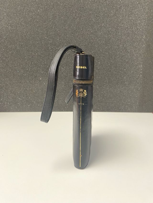 Cartera Diesel Negra Estilo Libro