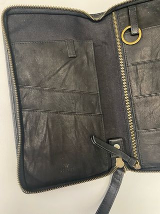 Cartera Diesel Negra Estilo Libro