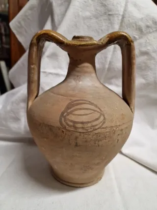 Anfora terracotta maiolicata Sec. XX H. 24