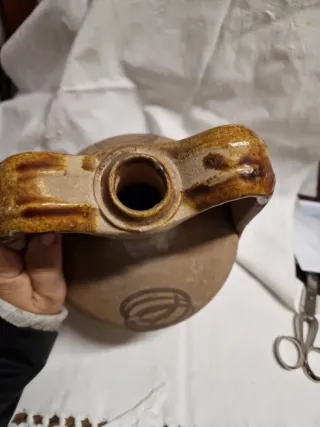 Anfora terracotta maiolicata Sec. XX H. 24