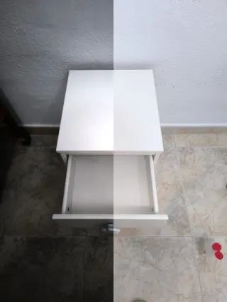 Mesita de noche infantil con pato