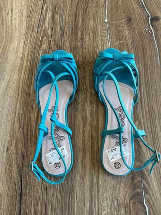 Sandalias planas azul marino talla 40