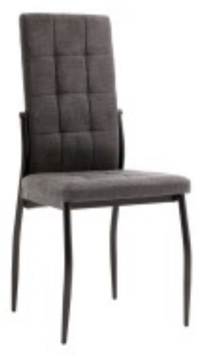 Silla de comedor tapizada gris