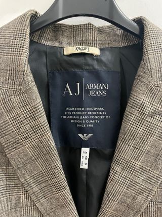 Blazer Lana Armani Jeans Marrón Talla M