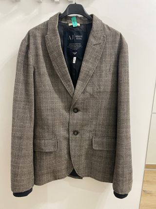 Blazer Lana Armani Jeans Marrón Talla M