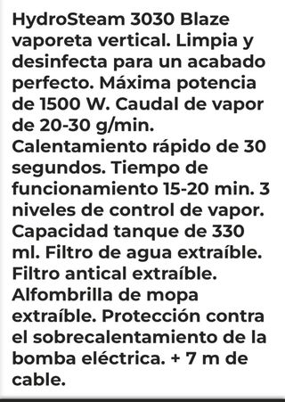 Cambio Vaporeta cecotec por aspiradora pequeña