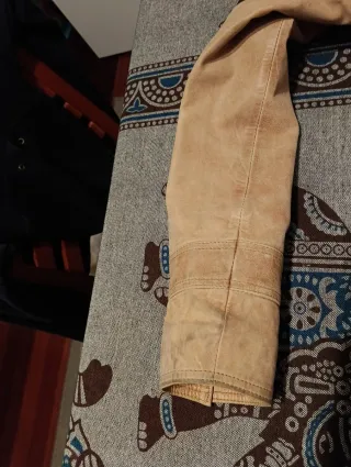 Chaqueta Americana Piel Mostaza Talla M