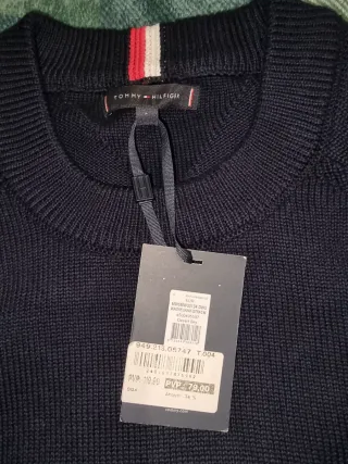 Jersey Tommy Hilfiger Azul Marino,AXILA 57/LARGO7