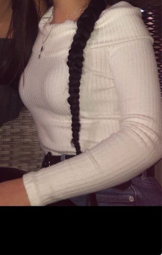 Top blanco manga larga