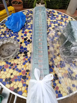 Reloj de sellar vintage verde