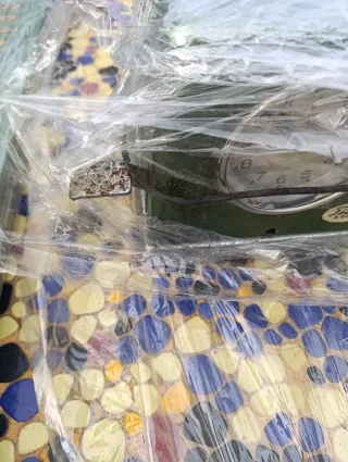 Reloj de sellar vintage verde