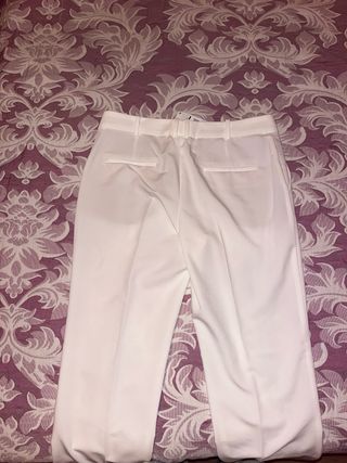 Pantalón de vestir Mango blanco