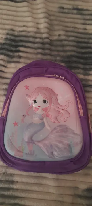Mochila infantil de sirena morada