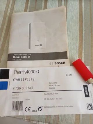 Calentador Bosch Therm 4000 O Gas
