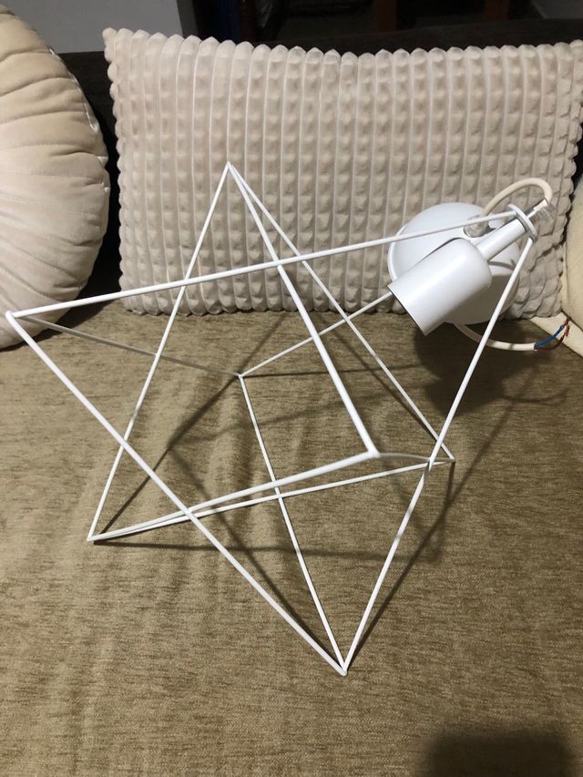 Lámpara colgante geométrica blanca