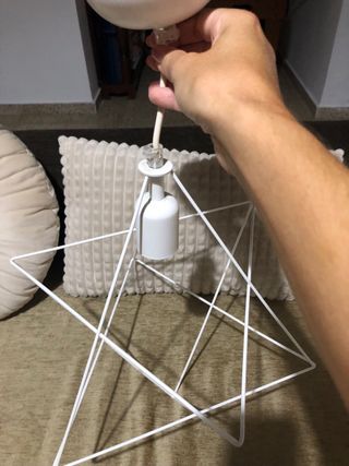 Lámpara colgante geométrica blanca