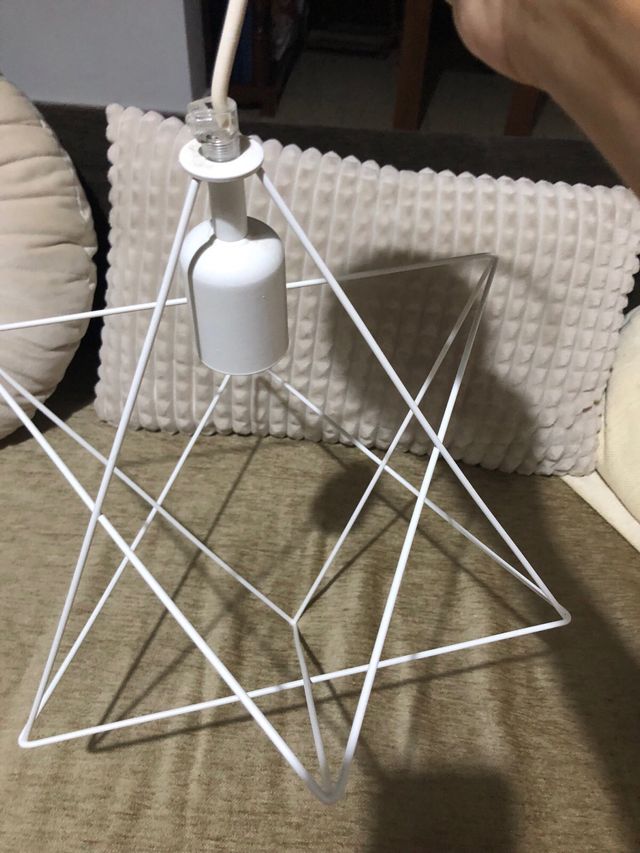 Lámpara colgante geométrica blanca