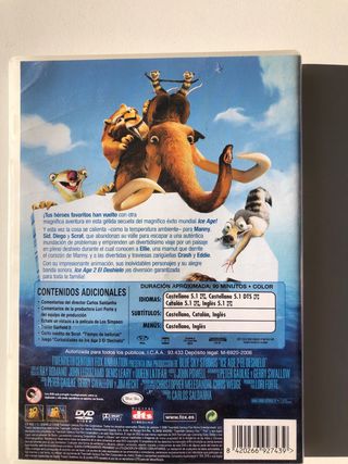 DVD Ice Age 2 El Deshielo Español