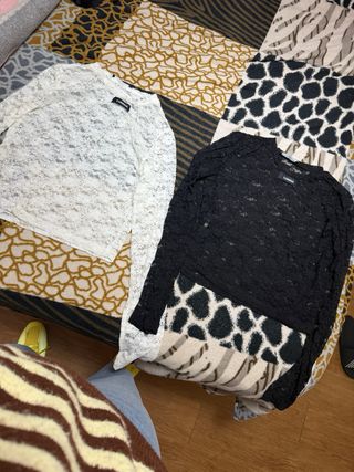 Pack 2 Camisetas Encaje Manga Larga