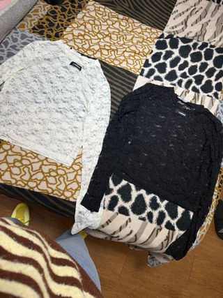 Pack 2 Camisetas Encaje Manga Larga