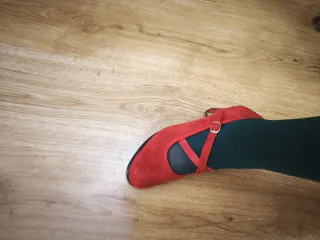 Zapatos Flamenco Ante Rojo Talla 38