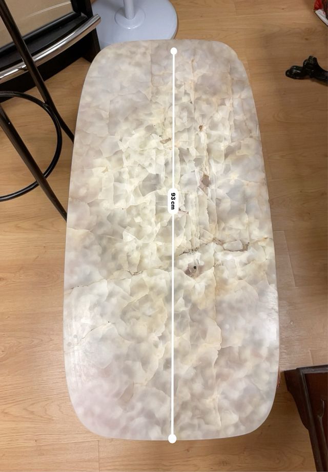 Mesa centro ovalada mármol vintage