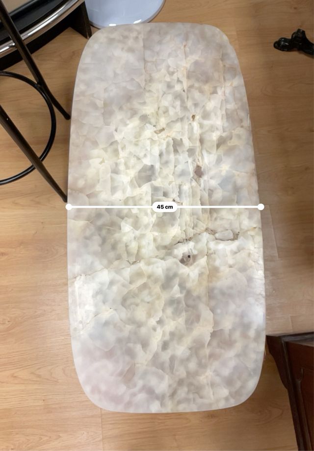 Mesa centro ovalada mármol vintage