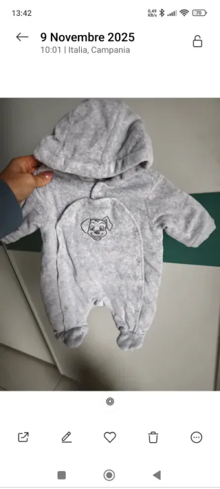 Tuta neonato Eskimo nuovo 1-3 mesi 56 cm..