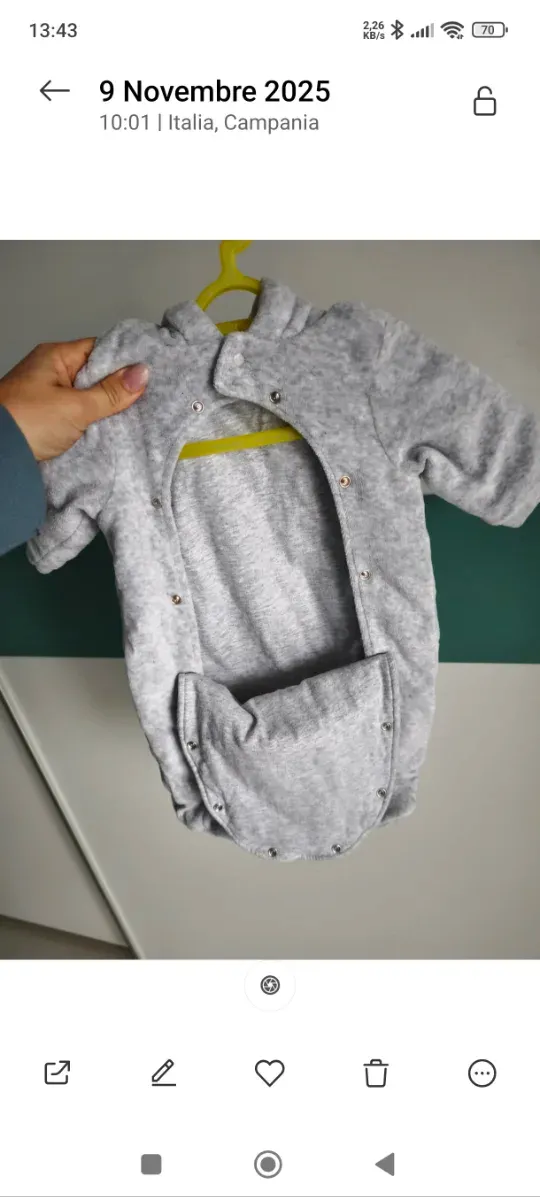 Tuta neonato Eskimo nuovo 1-3 mesi 56 cm..