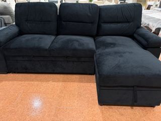 Sofá Cama Chaise Longue Gris 238x153cm