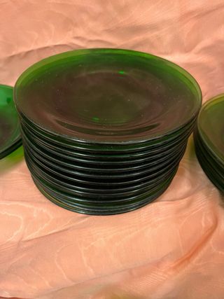 Vajilla Duralex Verde Vintage