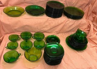 Vajilla Duralex Verde Vintage