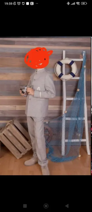 Traje de Comunión Gris