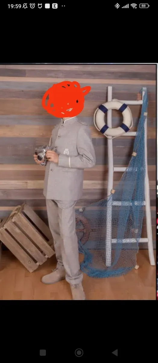 Traje de Comunión Gris