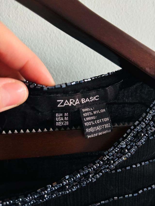Top Zara con perline