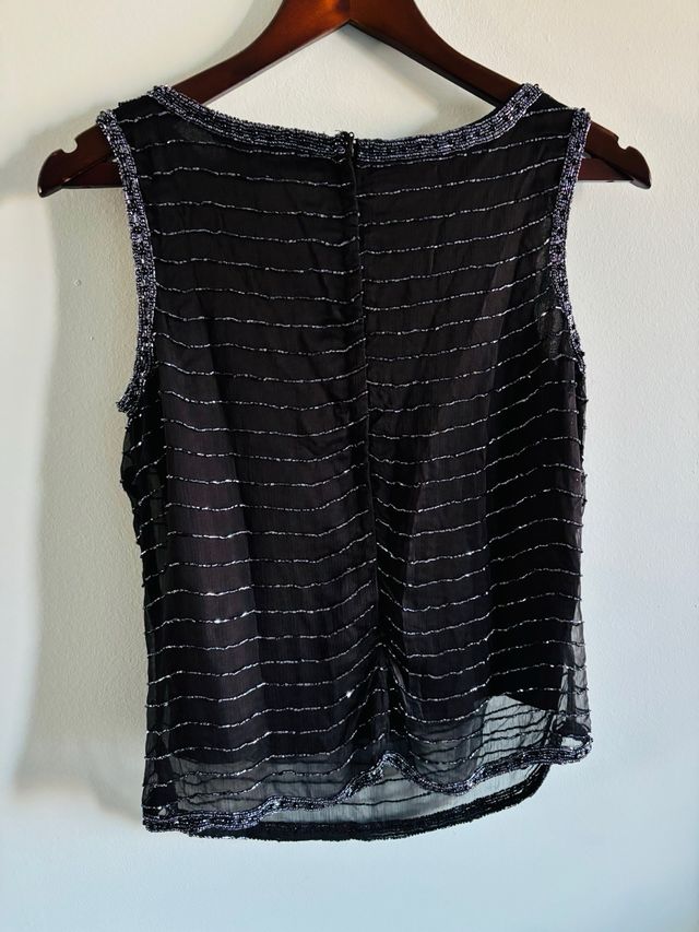 Top Zara con perline