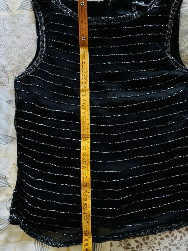 Top Zara con perline