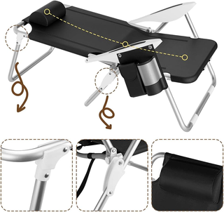 Spiaggina Pieghevole Portatile Sedia Sdraio da Spi