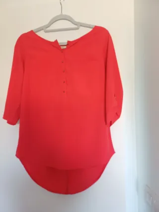 Camisa roja manga 3/4