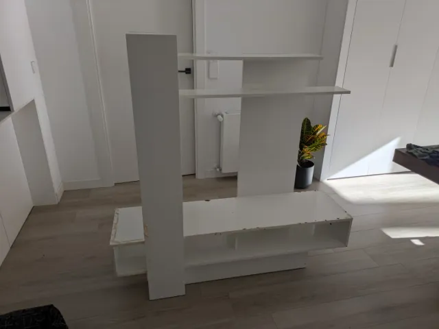 Mueble TV blanco madera