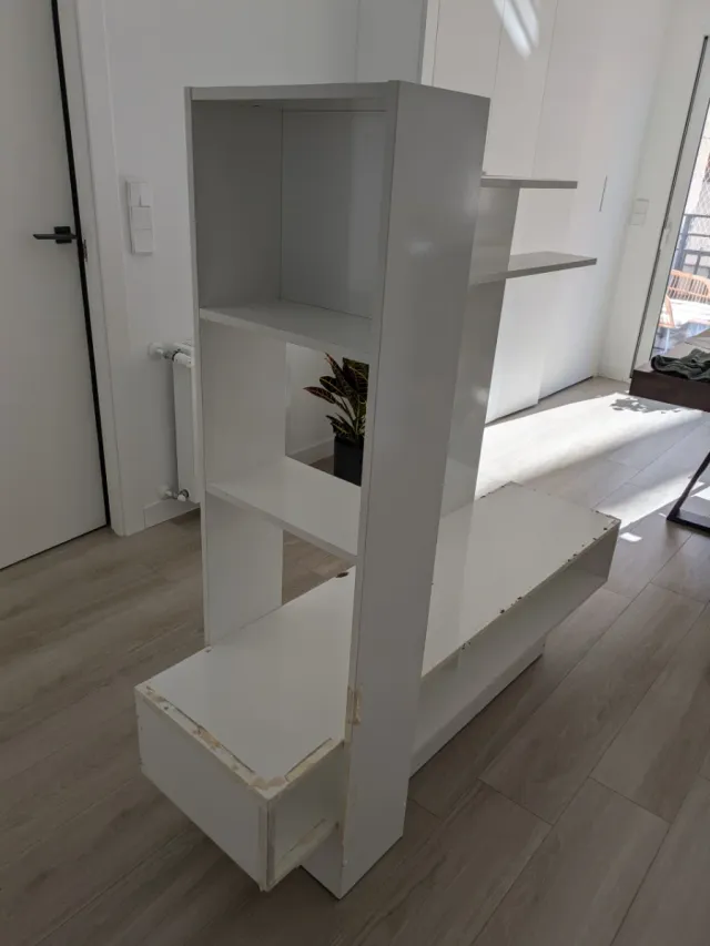 Mueble TV blanco madera