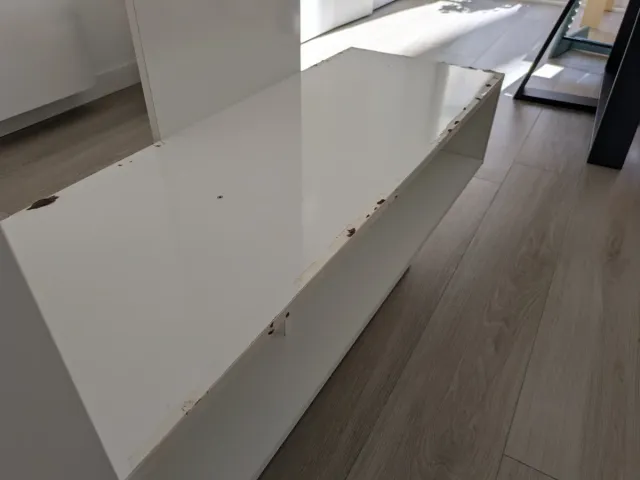 Mueble TV blanco madera