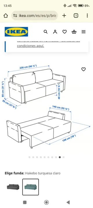 Sofá Cama Ikea Tela