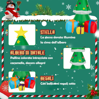Gonfiabile Albero di Natale XXL per Esterni ed Int