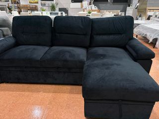 Sofá Cama Chaise Longue Gris 238x153cm