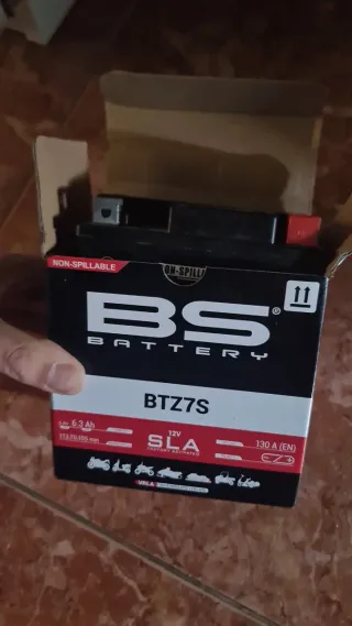Batería Moto BS BTZ7S 12V 6.3 Ah