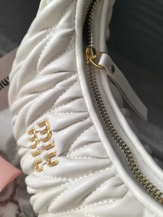 Borsa a mano Miu Miu bianca