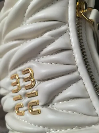 Borsa a mano Miu Miu bianca