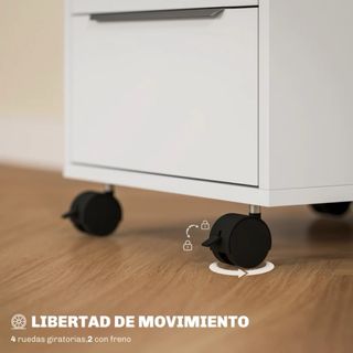 Cassetto da ufficio con 3 cassetti bianco