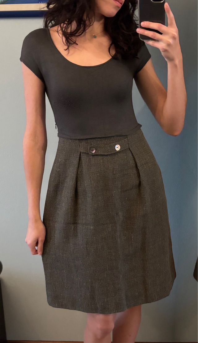 abito senza maniche 100% lana